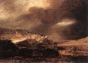 REMBRANDT Harmenszoon van Rijn Stormy Landscape wsty china oil painting reproduction